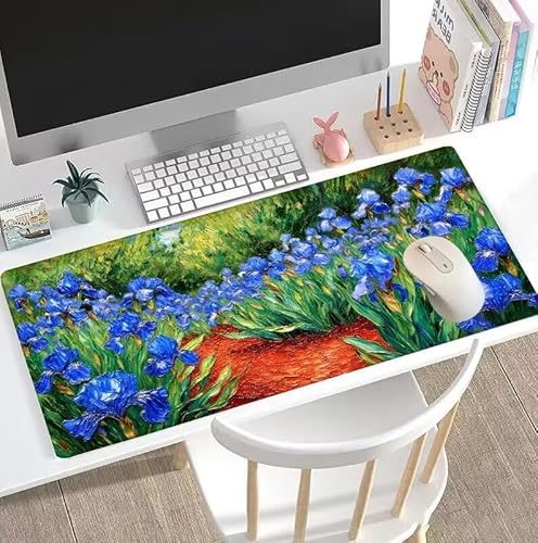 Lila Mauspad Große Dielianhua Schreibtischunterlage, Mauspad Gaming, Gaming Tastatur Matte, Geschenke für Frauen, Männer, Großer Erweiterter Schreibtisch Schutz Für Office, Decor 1600x800x3mm W5-24 von Weoqion