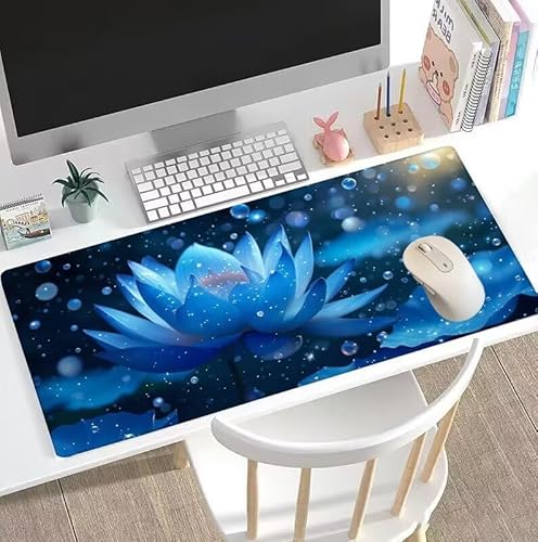 Mauspad Blau Mauspad XXL 1600x800x3mm Schreibtischunterlage Fantasie Mousepad Large Size Anti Rutsch Basis Mouse Pad, Verbessert Geschwindigkeit Gaming-Mauspads, Gaming Zubehör für PC Office W5-754 von Weoqion