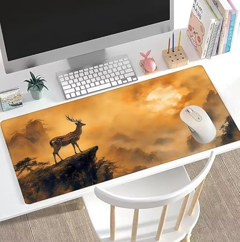 REH Mauspad Große Berg Schreibtischunterlage, Mauspad Gaming, Gaming Tastatur Matte, Geschenke für Frauen, Männer, Großer Erweiterter Schreibtisch Schutz Für Room Office, Decor 1000x500x3mm W5-648 von Weoqion