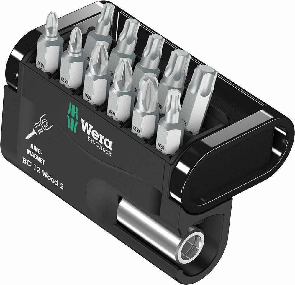 Wera Bit-Check BC 12 Wood 2 - Schraubendreher-Bitsatz - 12 St�cke - in Halter (05057422001) von Wera