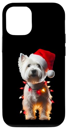 Hülle für iPhone 12/12 Pro West Highland White Terrier Weihnachtsmannmütze Weihnachtsbeleuchtung Hund von West Highland White Terrier Christmas Products