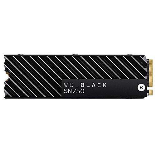 WD_BLACK SN750 NVMe SSD mit Heatsink 500 GB interne SSD (Gaming SSD, 3430 MB/s Lesegeschwindigkeit, mit Kühlkörper, NVMe SSD-Performance, WD_BLACK SSD Dashboard) schwarz von Western Digital