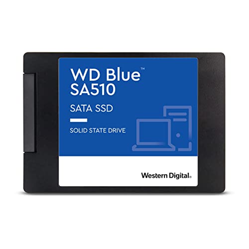 WD Blue SA510 SATA SSD 500 GB 2,5 Zoll (Lesen bis 560 MB/s, Schreiben bis 510 MB/s, Upgrade für PC/Laptop, dreimonatiges Probeabo von Dropbox Professional, Western Digital SSD Dashboard) von Western Digital