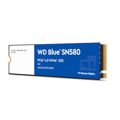 WD Blue SN580 NVMe SSD 2 TB M.2 2280 PCIe 4.0 von Western Digital