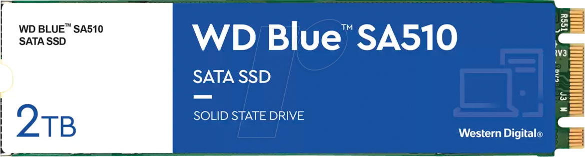 WDS200T3B0B - WD Blue SA510 SATA SSD, 2 TB, M.2 von Western Digital