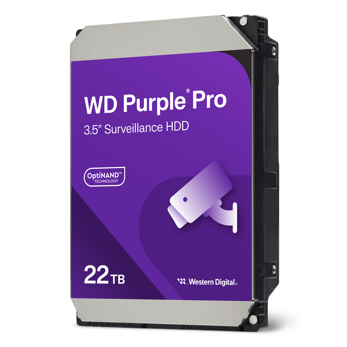 Western Digital WD Purple Pro 22TB 3.5 Zoll SATA 6Gb/s - interne Surveillance Festplatte (CMR) von Western Digital