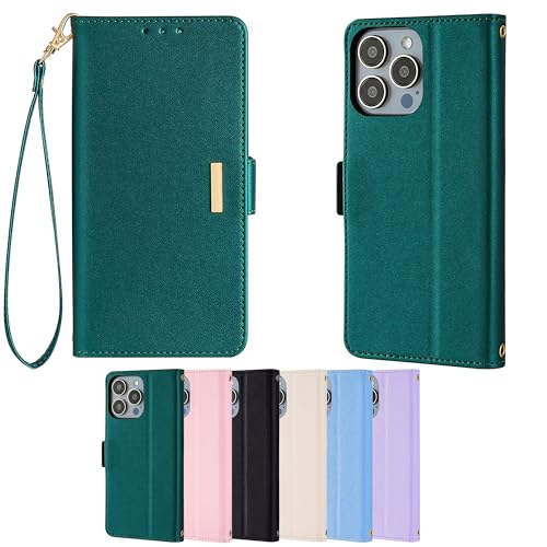 Weyalir für Motorola Moto G7 Hülle Kompatibel mit Motorola G7 Hülle Case Handyhülle Schutzhülle [TPU-Schale + PU-Leder] OSIF-M8 Green von Weyalir