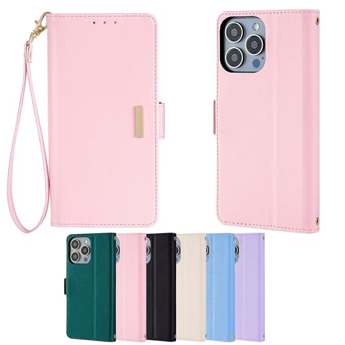 Weyalir für Xiaomi Redmi Note 13 Pro Plus 5G Hülle Kompatibel mit Redmi Note 13 Pro Plus 5G Hülle Case Handyhülle Schutzhülle [TPU-Schale + PU-Leder] WKX-JT8 Pink von Weyalir