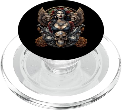 Biker Motorrad Freak Chopper Rider Cruiser Rocker Roadtrip PopSockets PopGrip für MagSafe von Wheelie Motorcycle Club Biker Frock Biker Meeting