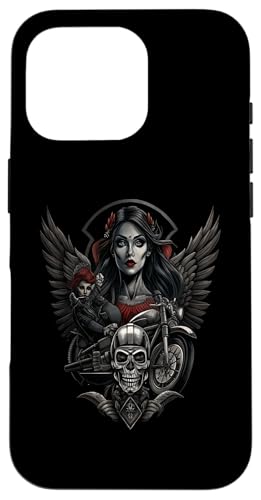 Hülle für iPhone 16 Pro Biker Motorrad Freak Chopper Rider Cruiser Rocker Roadtrip von Wheelie Motorcycle Club Biker Frock Biker Meeting