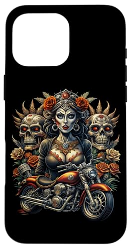 Hülle für iPhone 16 Pro Max Biker Motorrad Freak Chopper Rider Cruiser Rocker Roadtrip von Wheelie Motorcycle Club Biker Frock Biker Meeting