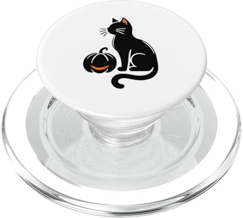 Entzückende Katze und Kürbis Halloween PopSockets PopGrip für MagSafe von Whiskers & Pumpkins Creations