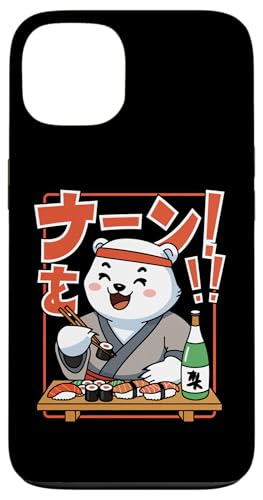 Hülle für iPhone 13 Japanischer weißer Eisbär isst Sushi Chef Kawaii Anime von WhitePolarBearAxis1