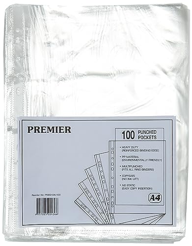 WB PUNCHED POCKET A4 CLR 270486 PK100 von Whitebox