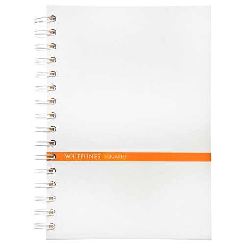 Whitelines Hardwire-Notizbuch, A5, kariert, weiß (WL31 HWA5S) von Whitelines