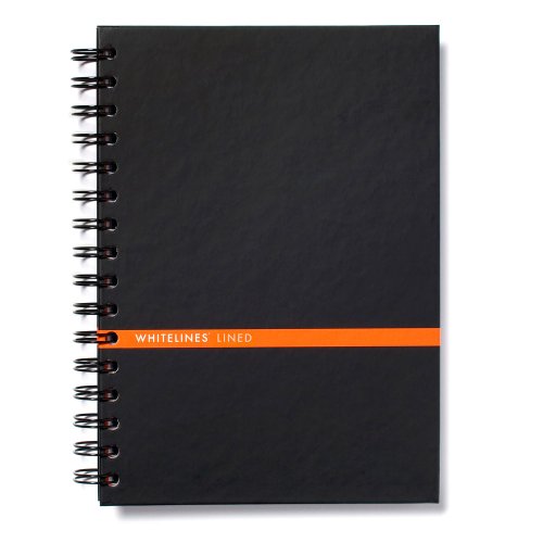 Whitelines Hardwire-Notizbuch A5, liniert, schwarz (WL68 HWBA5L) von Whitelines