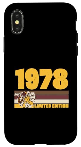 Hülle für iPhone X/XS Imker Born On 1978 Limited Edition Bee Birthday Year von Wholesome Birthday Party Supplies for Beekeepers