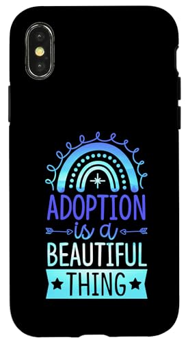 Hülle für iPhone X/XS Adoption ist eine schöne Sache Bohemian Rainbow Adoption von Wholesome Matching Happy Adoption Day Party Supply