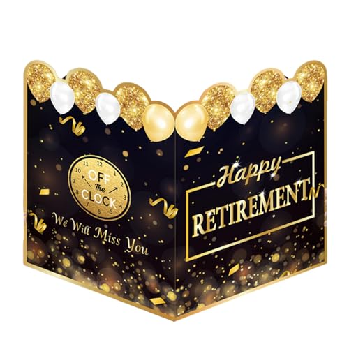 Whrcy Happy Retirement Decorations Card, Giant Retirement Card, Greeting Cards with Ample Space Thick Paper for Retirement Decorations von Whrcy