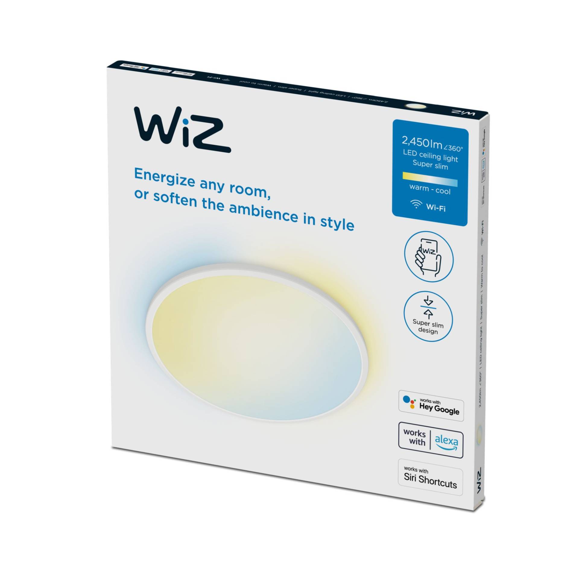 WiZ - Superslim Smarte Deckenleuchte - Weiß 32W von WiZ