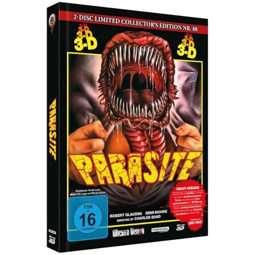 Parasite - Killer Parasit 3D (2-Disc Limited Collector‘s Edition Nr. 88) - Mediabook - Cover E - Limited Collector's Edition auf 222 Stück (Blu-ray 3D) (+ CD-Soundtrack) von Wicked Vision Distribution GmbH