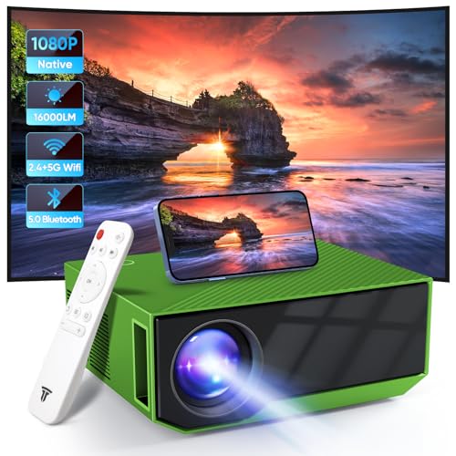 5G WiFi Bluetooth Projector, Heimkino Mini Beamer von Wielio