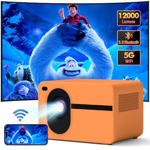 Video Beamer für Handy Phone, Geschenke für Kinder, Heimkino Projektor Kompatibel mit Smartphone HDMI USB Laptop Firestick AV PS5 von Wielio