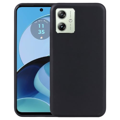 Wigento Für Motorola Moto G34 Silikoncase TPU Schutz Schwarz Handy Tasche Hülle Cover Etuis Zubehör Neu von Wigento