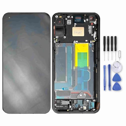 Wigento Für Nothing Phone 1 Display Full LCD mit Rahmen Einheit Touch Ersatzteil Reparatur Schwarz von Wigento