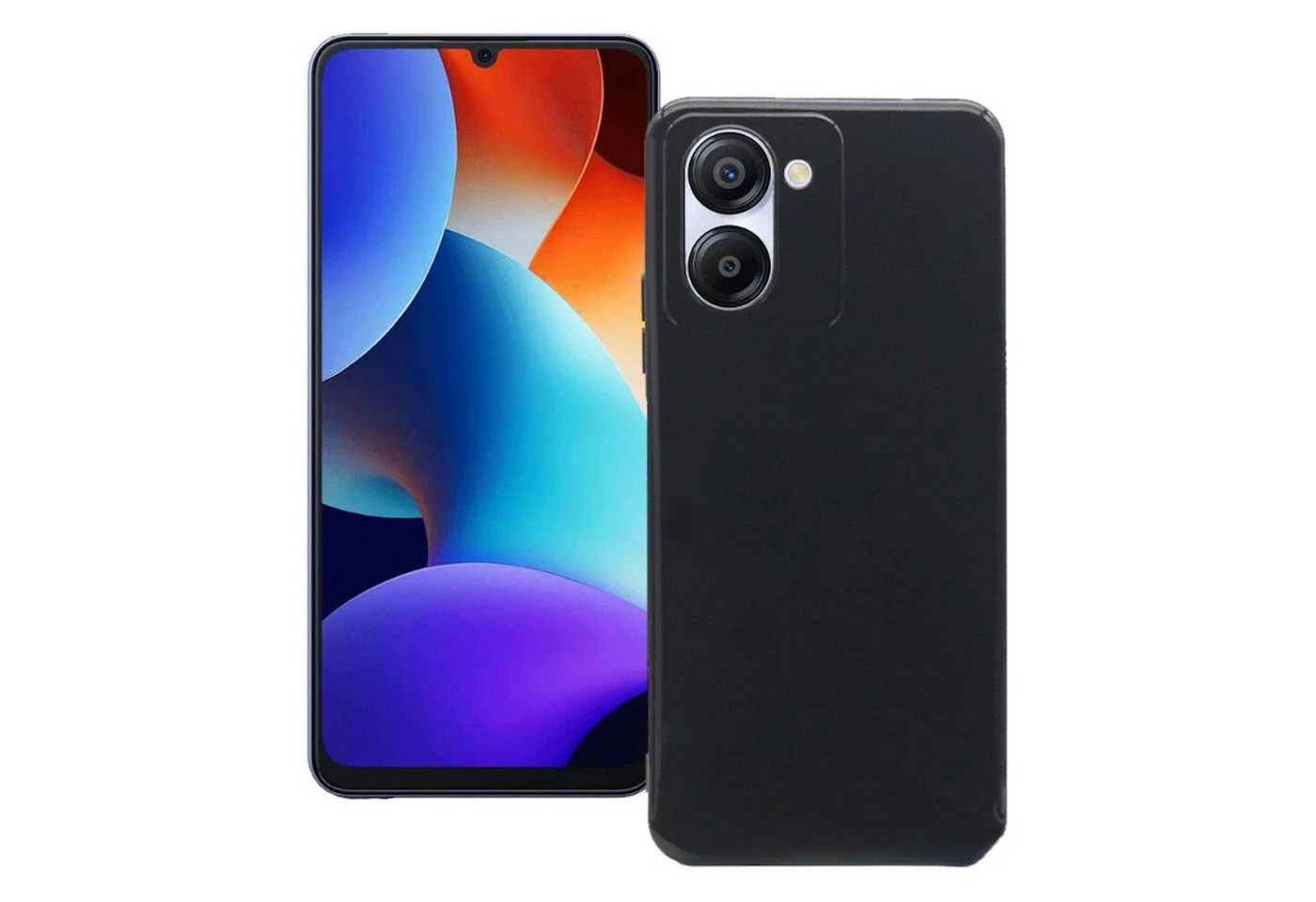 Wigento Handyhülle Für Blackview Color 8 Silikon TPU Schutz Hülle Cover Case dünn Schwarz von Wigento