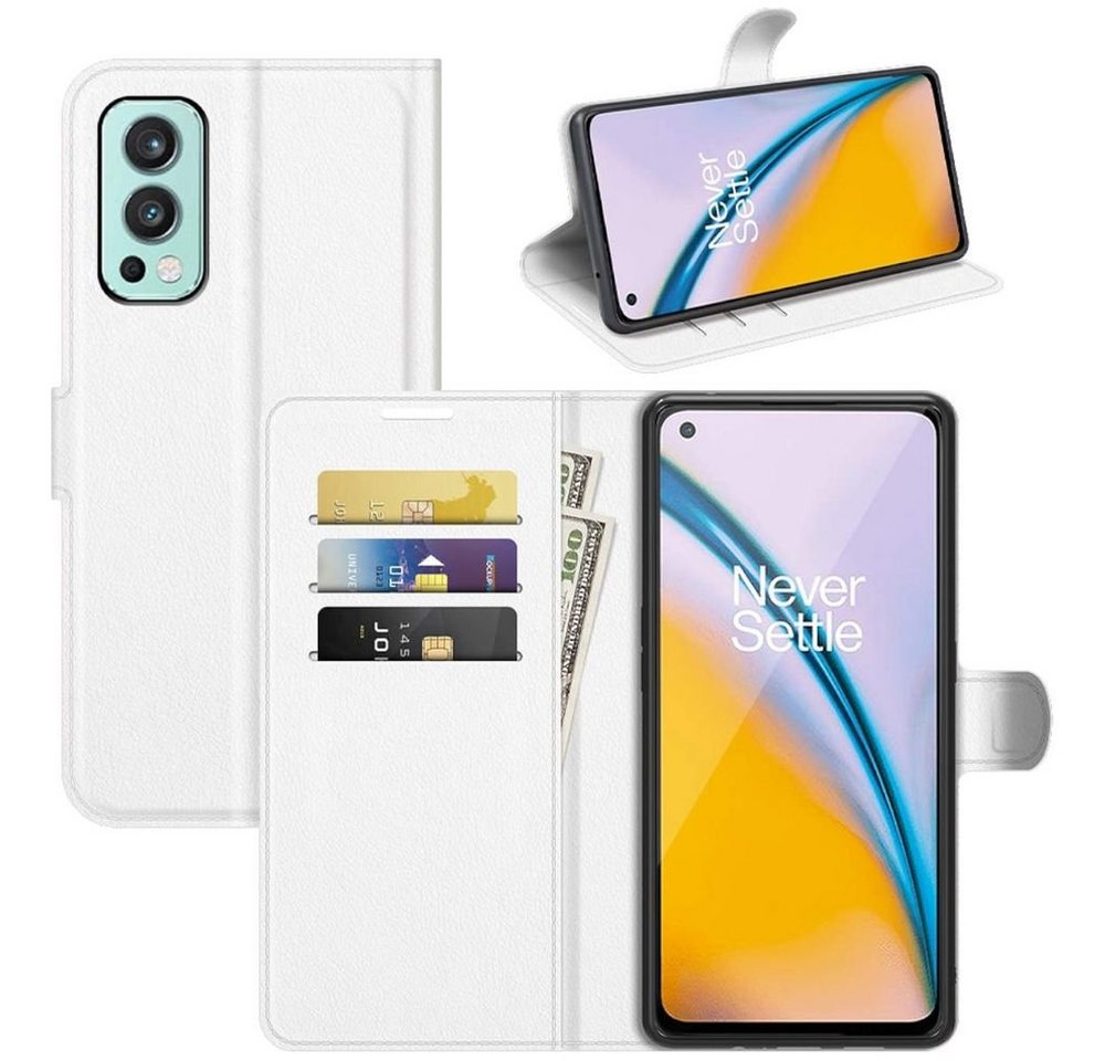 Wigento Handyhülle Für ONEPLUS Nord 2 5G Handy Tasche Wallet Premium Schutz Hülle Case Cover Etuis Neu Zubehör von Wigento