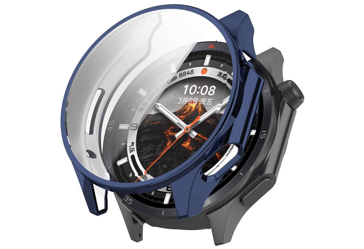 Wigento Smartwatch-Hülle Für OnePlus Watch 3 Electroplated Full Cover TPU Schutz Hülle Blau, Full TPU Schutzhülle, nahtlose Passform Wigento Smartwatch-Hülle Für OnePlus Watch 3 Electroplated Full Cover TPU Schutz Hülle Blau, Full TPU Schutzhülle, nahtlose Passform von Wigento