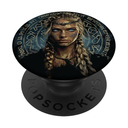 Wikinger Damen Germanen Vikings Outfit Kelten Schildmaid PopSockets mit austauschbarem PopGrip von Wikinger Store IBK