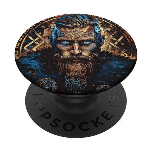 Wikinger T-Shirt Krieger Odin Vikings Thor Asgard Herren PopSockets mit austauschbarem PopGrip von Wikinger Store IBK