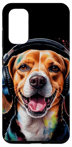 Hülle für Galaxy S20 Beagle Kopfhörer Hund Lustig Tier Aufdruck Design Print von Wild Life Merch