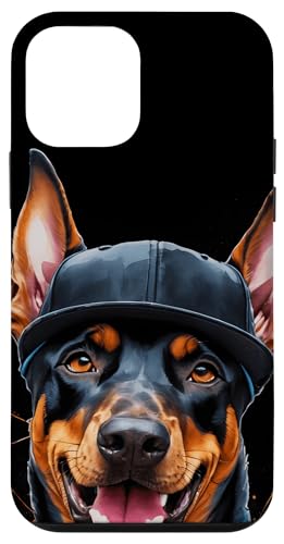 Hülle für iPhone 12 mini Dobermann Snapback Cap Hund Lustig Aufdruck Design Print von Wild Life Merch