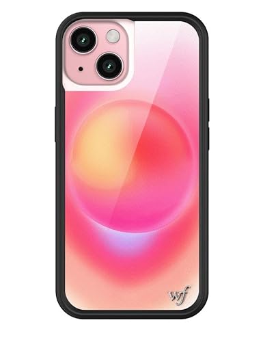 Wildflower Schutzhülle – Hot Pink Aura-Hülle, kompatibel mit Apple iPhone 15, trendy, Neon, Pink, Sonnenuntergang, Sommer, Strand, schützender Stoßfänger, 1,2 m Falltest-zertifiziert, kleines von Wildflower