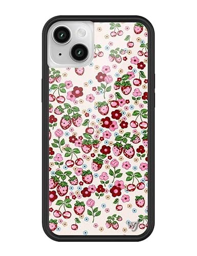 Wildflower Schutzhüllen – kompatibel mit Apple iPhone 13/14, schützender schwarzer Stoßfänger, 1,2 m Falltest-zertifiziert, Kleinunternehmen in Frauenbesitz, Berry World – Fruchtkirschen, Erdbeere, von Wildflower