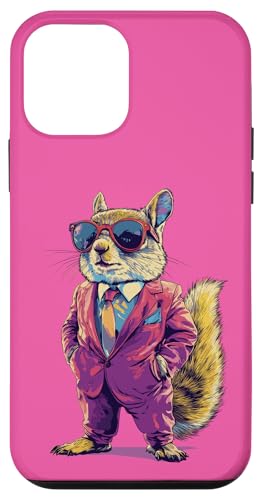 Hülle für iPhone 12 mini Eichhörnchen im Anzug mit Sonnenbrille Pop Art Tiermotiv von Wildlife Vibes Streetwear Creations