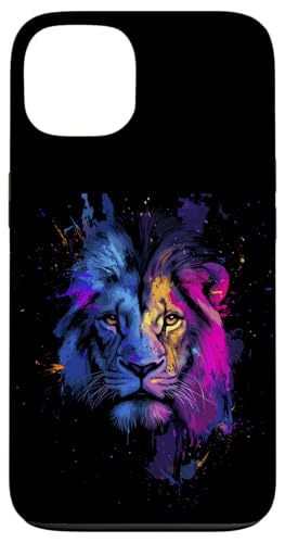 Hülle für iPhone 13 Löwe Bunt Tier Kunst Tiermotiv Löwenmotiv Tierdruck Löwen von Wildlife Vibes Streetwear Creations