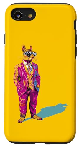 Hülle für iPhone SE (2020) / 7 / 8 Eichhörnchen im Anzug von Wildlife Vibes Streetwear Creations