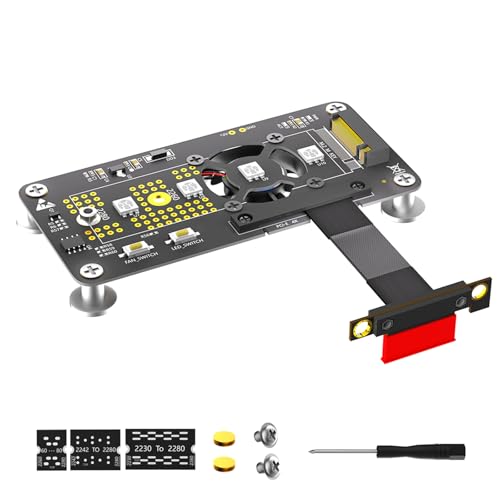 PCIExpress PCIE3.0 1X Zu NGFFs Key M Slot NVME HDDs Adapterkarte Mit Schnellem Verlängerungskabel von Wilgure