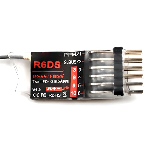 R6DS Empfänger 2.4G 6Ch PPM PWM SBUS Ausgangsausgang Kompatibel Für AT9 AT10 AT10II Sender Fernbedienungsauto von Wilgure