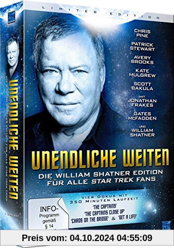 Unendliche Weiten - Die William Shatner Edition für alle Star Trek Fans (Limited Edition) [4 DVDs] von William Shatner