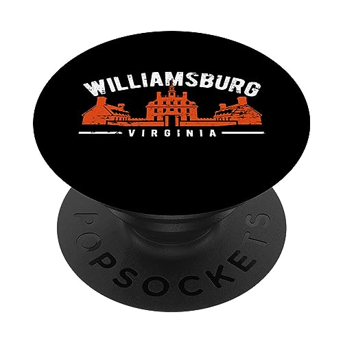 Design im kolonialen Williamsburg-Virginia-Distressed-Stil PopSockets Klebender PopGrip von Williamsburg Virginia USA Designs and Souvenirs