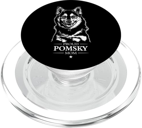 Proud Pomsky Mom Hundespruch Hund Pomsky Hunde PopSockets PopGrip für MagSafe von Wilsigns Pomsky Designs