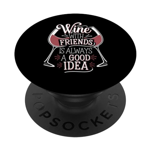 Lustiger Weinhumor für Vino-Enthusiasten bei Weinproben PopSockets Klebender PopGrip von Wine Tasting Lover Vino Enthusiast Funny Wine