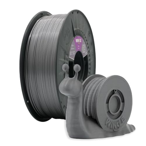 WINKLE PETG Filament Silber | 3D-Drucker-Filament | PETG Filament 1,75 mm 300 g | kompatibel mit den meisten 3D-Druckern | PETG Silber | Maßgenauigkeit | Spule 300 g von Winkle