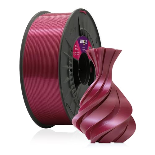 WINKLE PLA Silk Filament (Seide) Rubin | 3D-Drucker-Filament | PLA-Filament 1,75 mm 300 g | PLA Rosa | weiche und seidige Oberfläche | Maßgenauigkeit | Spule 300 g von Winkle