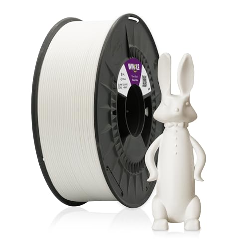 WINKLE PETG Filament Gletscherweiß | 3D-Drucker-Filament | PETG Filament 2,85 mm 1 kg | kompatibel mit den meisten 3D-Druckern | PETG weiß | Maßgenauigkeit | Spule 1 kg von Winkle